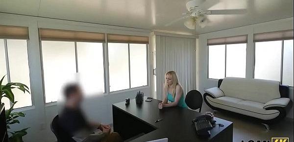  LOAN4K. Man grabs camera and organizes porn casting in loan agency